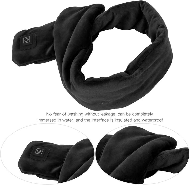 Smart Heating Scarf Electric Neck Wrap Temperature Adjustable For Women Men Black - Image 5